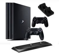 Sony PlayStation 4 Pro (1TB) (CUH-7216B) + 2 контроллера + док-станция на 2 контроллера + вертикальный стенд