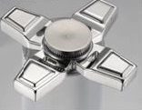 Спиннер для рук Fidget Spinner PRO Cube профессиональный (серебряный)